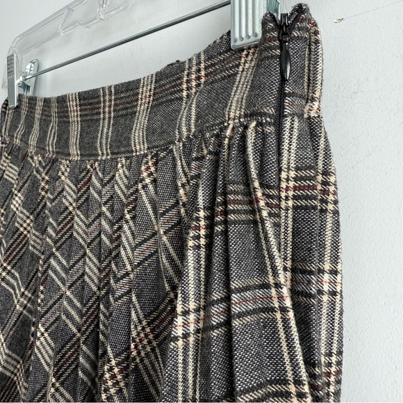 The Row Plaid Wool A-Line Midi Skirt S High Waist Pleated Quiet Luxury Academia - Picture 9 of 16